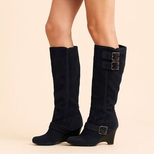 Elegant Black Heeled Boots for Women